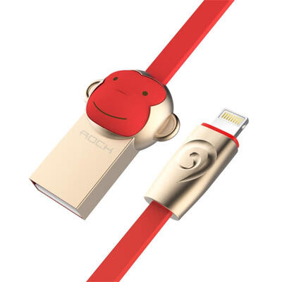 

ROCK USB Cables Fast USB Charging Data Cable Monkey Noodle Shape Lightning Cable For Apple IPHONE -1m