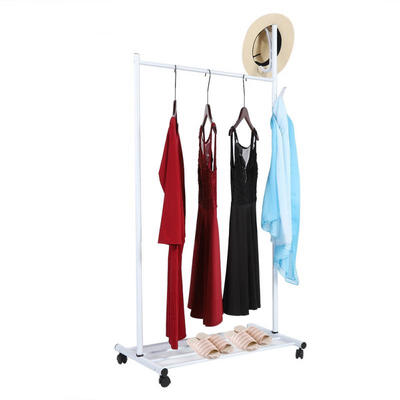 

Greensen 3 in 1 Multifunctional Iron Clothes Garment Hanging Rack Rail & Shoes Organizer & Hat Holder