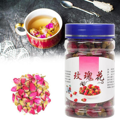 

Greensen 50g Dried Red Rose Buds Fragrant Chinese Flower Herbal Tea with Storage Container Fragrant Rose Tea Rose Buds Tea