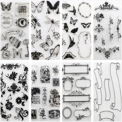 

Hot Alphabet Transparent Silicone Clear Rubber Stamps Sheet Cling Scrapbooking DIY New
