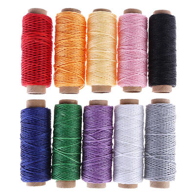 

10pcsbag 50m 150D Leather Sewing Wax Threads Craft DIY Hand Stitching Cord