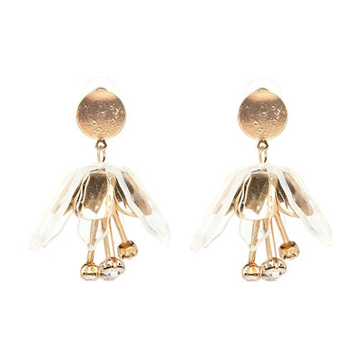 

JURAN Big Hanging Earing Summer 2018 Women Leaf Crystal Jewelry Dangle Flower Acrylic Bridal Large Statement Earring F1205-1