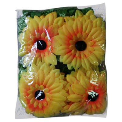 

2 Pcslot 24  Artificial Yellow Sunflower Garland Rattan Silk Simulation Fake Wedding Flowers Arch Gazebo Decor Vines Plants