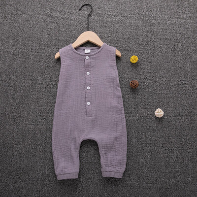 

Summer Infant Baby Boys&Girls Ruffles Solid Vest Romper Jumpsuit Clothes