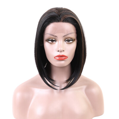 

Element Synthetic Lace Front Bob Wig 14 Inch Shoulder Length 130 Density Fashion Layered Color Full Capless Wigs Free Shipping