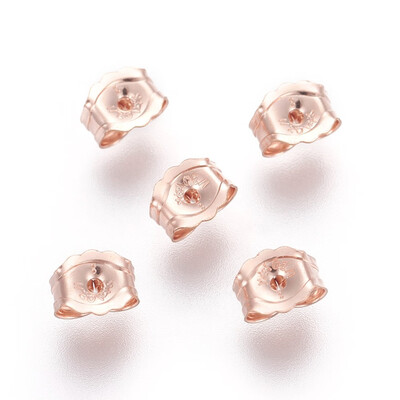 

JK Findings Rose Gold Filled Ear Nuts 120 14K Rose Gold Filled 38x46mm Hole 07mm