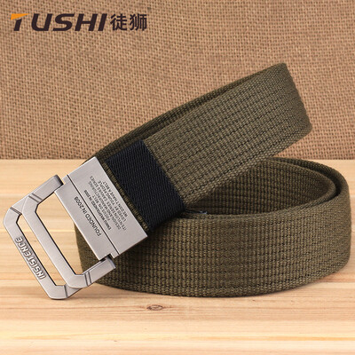 

Alloy double ring buckle canvas belt mens canvas belt Casual wild youth student belt