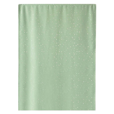 

Green Silver Star Print Self-Adhesive Blinds Blackout Window Curtains Shade