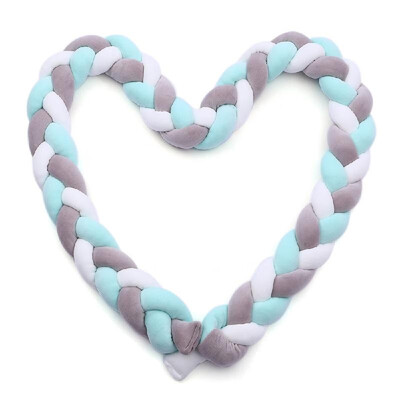 

Baby Crib Bumper Knotted Braided Bumper Handmade Soft Knot Pillow Pad Cushion Nursery Cradle Decor Gift Crib Protector Cotton 3 Me