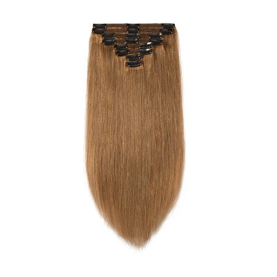 

Clip in 100 Remy Human Hair Extensions double weft Grade 7A Quality Full Head 8pcs 18clips Soft Silky Straight for Women