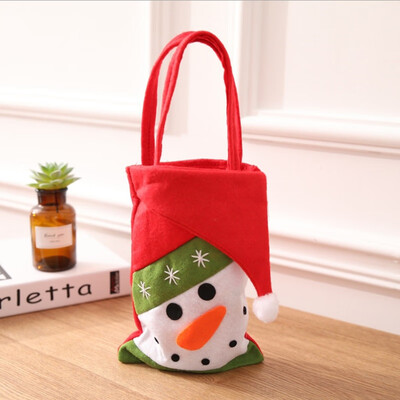 

New Hot Cute Christmas Snowman Old Elk Tote Bag Candy Bag Christmas Eve Decoration Candy Bag Festive Party Supplies