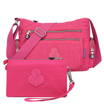

Tailored Women Nylon Shoulder Bag Waterproof Elegant Daily Shopping Handbag Two-piece Set