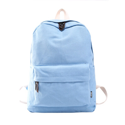 

Tailored Solid color backpack college wind pack canvas computer bag travel bag SB