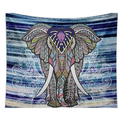 

Mandala Boho Elephant Printed Hanging Tapestry Yoga Mat Blanket Home Decor