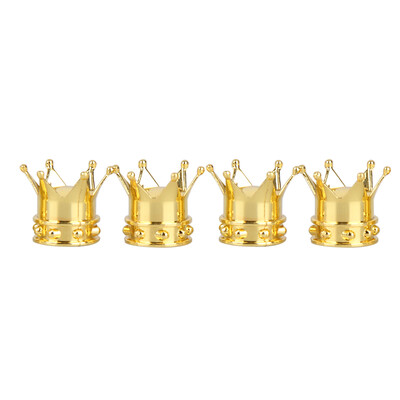 

4PCS Gold Crown Tyre Wheel Stem Air Valve Caps Tire Valve Auto Truck Bike