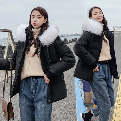 

Tailored Women Outerwear Long Sleeve Hooded Pockets Cotton-padded Coat