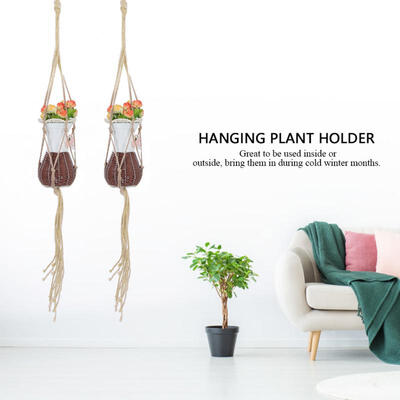 

Greensen Hanging Plant Holder Flower Pot Rope Handcrafted Plants Basket Hanger