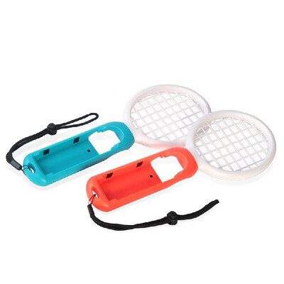 

2Pcs New Twins Pack Tennis Rackets for Nintendo Switch Mario Aces Play Game Blue And Red