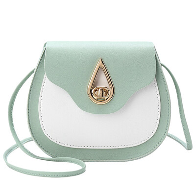 

Women Small Shoulder Bag Contrast Color Cover Messenger Bag Korean Mini Crossbody Bag Mobile Phone Purse T20