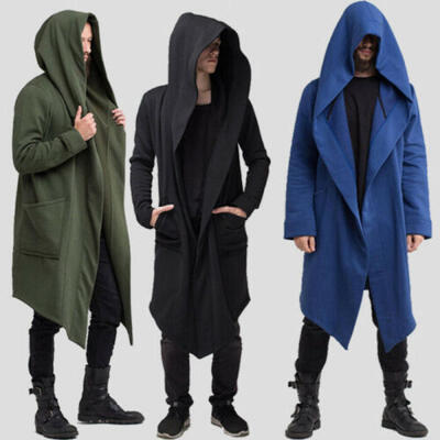 

Fashion Mens Womens Unisex Gothic Long Hoodie Cardigan Coat Loose Jacket Outwear