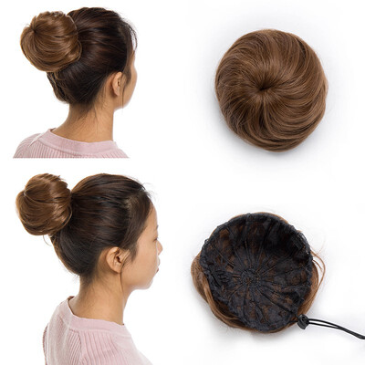 

Messy Hair Bun Chignons Synthetic Hair Extensions Wavy Updo Scrunchy Hairpieces