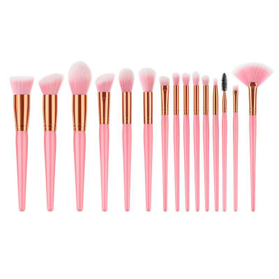 

15pcs Fan Shape Eye Shadow Blush Foundation Powder Makeup Brushes Set Kit