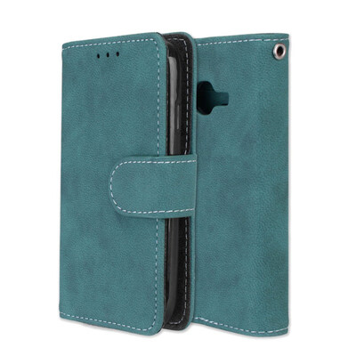 

MOONCASE Samsung Galaxy J1 mini prime vintage matte 3 card holster - blue