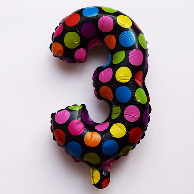 

FUNNYBUNNY 1 PC Folienballon Zahlen Birthday Luftballon Nummer Zahl number Helium Geburt balloon
