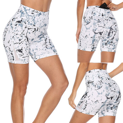 

Tailored Women Print Yoga Sports Tight Short Pants And Hips High Waist Thread Short Pant