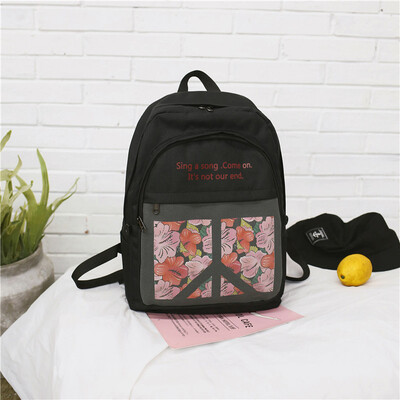 

Schoolbag womens backpack Korean version of ins simple backpack students junior high school girls campus Japanese version of larg