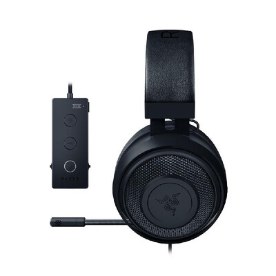 

Razer Kraken Tournament Edition Gaming Headset Headphone Earphone THX Spatial Audio Full Audio Control Cooling Gel GameChat Balan