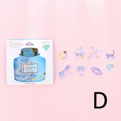 

48Pcslot PVC Mohamm Drifting Bottles Diary Journal Stickers Flakes Scrapbooking Japanese Stationery Teacher School Supplies