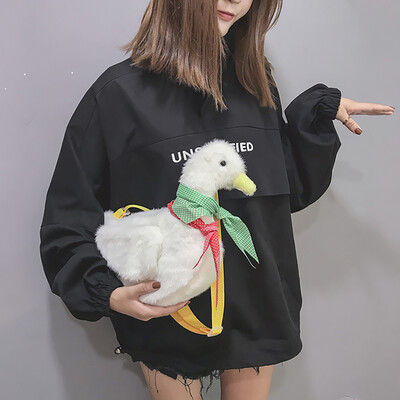 

Tailored Sweeping Duck Bag Cute Plush Shoulder Bag Fashion Cartoon Duck Crossbody Bag