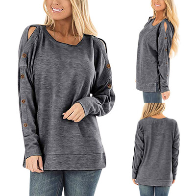 

Starmoon Women Casual Button T-Shirt Long Sleevel Tops Blouse Shirts Sweatshirt GYL