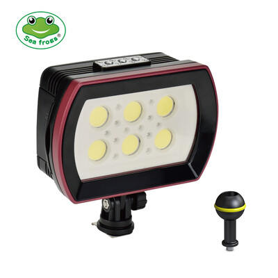 

Sea frogs SL-22 LED Diving Light Underwater Photography Fill-in Lamp 6pcs LEDs Aluminum Alloy 40M Waterproof IPX8 with WhiteStron