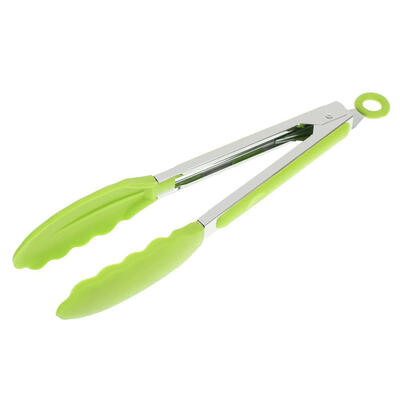 

Stainless Steel Silicone Kitchen Tongs Barbecue BBQ Meat Clip Food Clamp