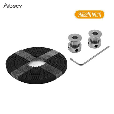 

Aibecy 3D Printer Tool Kit 16 Teeth 20 Teeth Timing Aluminum Pulley Wheels 2 Meters Timing GT2 Belt Hexagon Wrench Accessory Parts