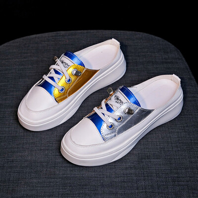 

Semi-slippers 2019 summer spring trendy shoes new network celebrities breathable no heels wearing lazy shoes