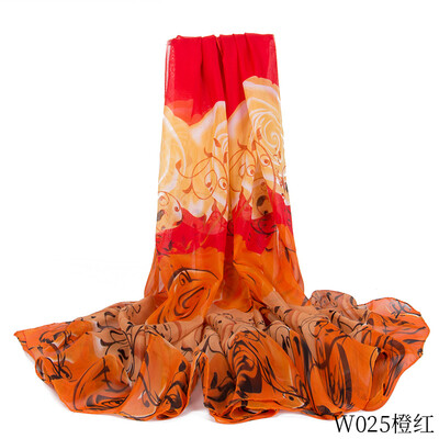 

Fashion beach towel increase chiffon scarf rose print scarf vacation bikini shawl W025