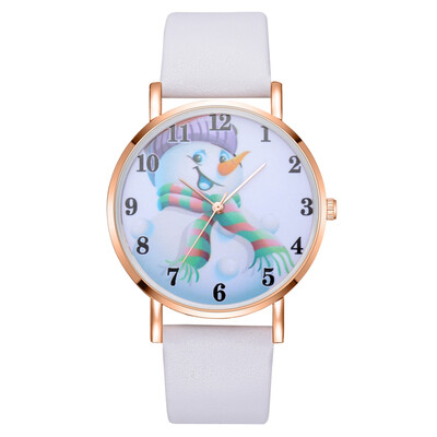 

XR2492 Women\s Snowman Dial Analog Quartz Leather Wrist Watch