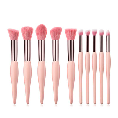 

〖Follure〗10PCS Pink Cosmetic Makeup Brush Brushes Foundation Powder Eyeshadow Brush Set