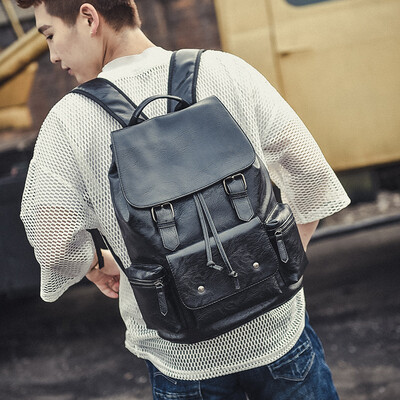 

Backpack mens trend backpack male Korean travel bag fashion casual student book computer bag tide