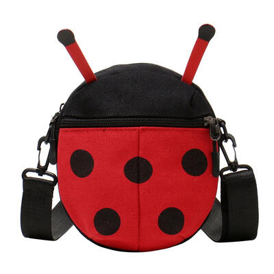 

Cartoon Ladybug Cute Girl Shoulder Bags Canvas Mini Messenger Crossbody Bag