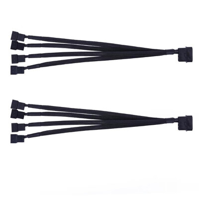 

2pcs 4pin IDE Molex to 4-Port 3Pin4Pin Cooling Fan Splitter Power Cable