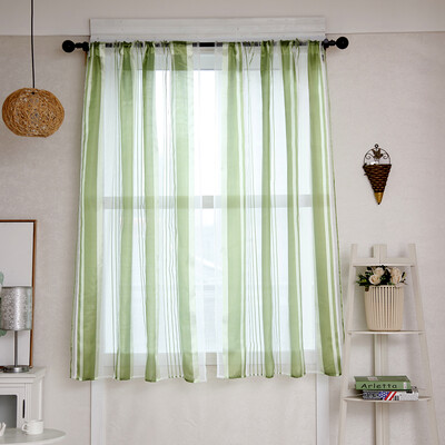 

Window Curtain Modern Striped Sheer Curtain Vertical Window Screening Window Rod Pocket Curtain Panel for Living Room Bedroom Dini