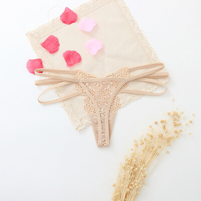 

ETOSELL Butterfly Panties for Women Sexy Lace G-String Thong Seamless Pantie Underwear Womens Translucent String Porno Lingerie