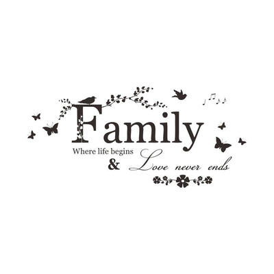

Letter Printed PVC Wall Sticker Waterproof Self-adhesive Removable Decals
