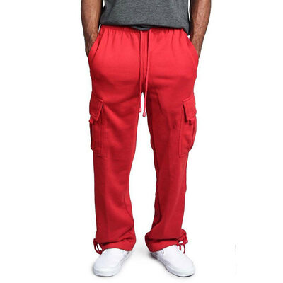 

Men Loose Fit Drawstring Cargo Trousers Work Pants Pocket Casual M-3XL Big Size Tracksuit Gym Sweatpants
