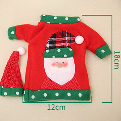 

2pc Christmas Bottle Cap Wine Bottle Cover Xmas Santa Table Decor For Party Gift