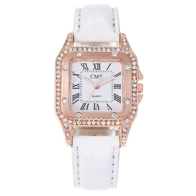 

Women Watches Unique Square Dial Ladies Business Quartz Wristwatch Rhinestone Leather Strap Fashion ClockRelogio Feminino50